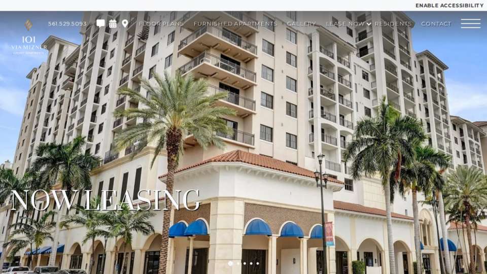 Screenshot of 101viamiznerbocaraton.com interface