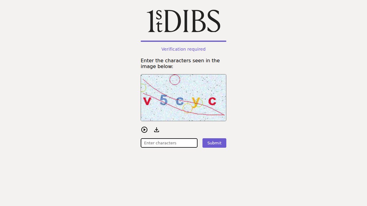 Screenshot of 1stdibs.com interface