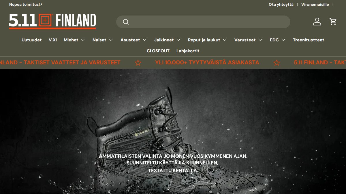 Screenshot of 511tactical.com interface