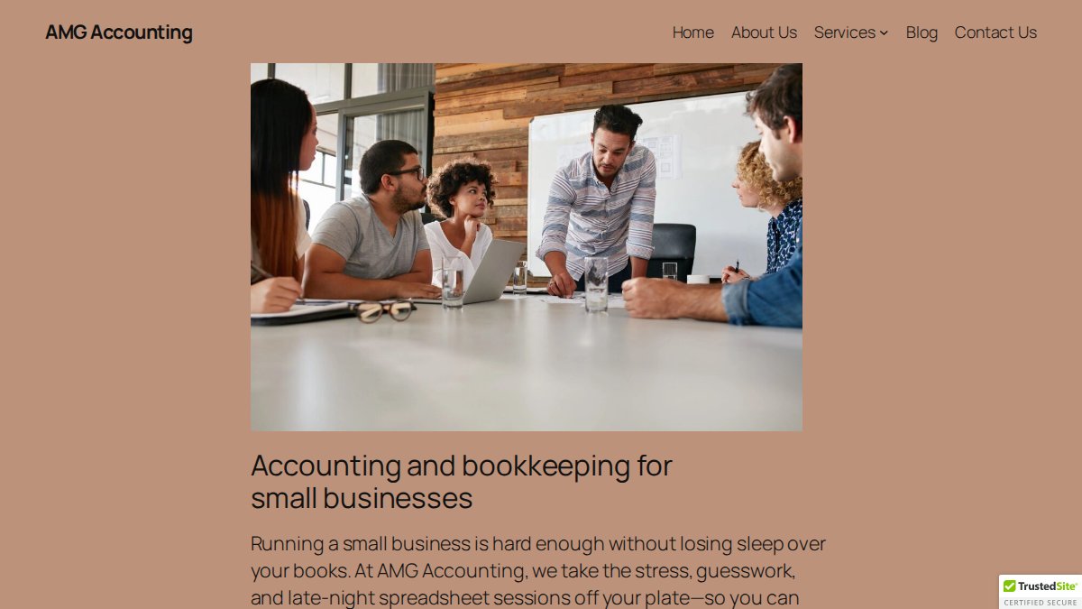 Screenshot of accountingamg.com interface