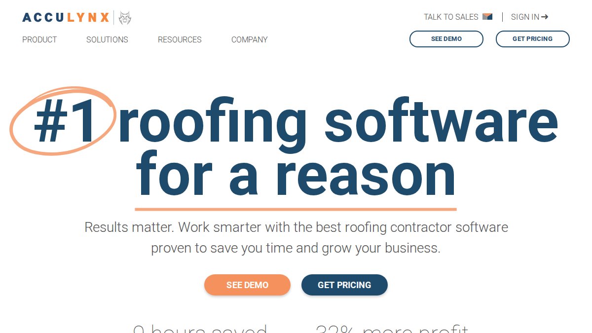 Screenshot of acculynx.com interface