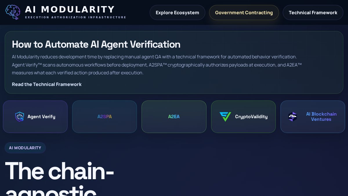 Screenshot of AImodularity.com interface