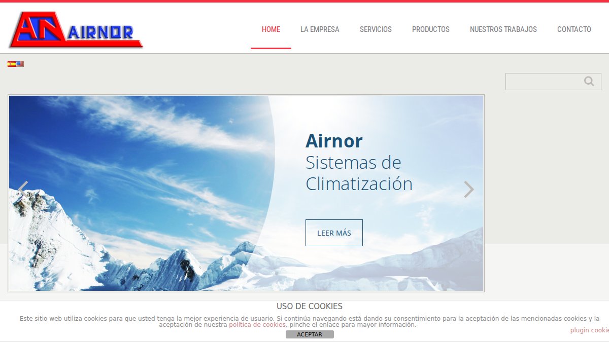 Screenshot of airnor.net interface