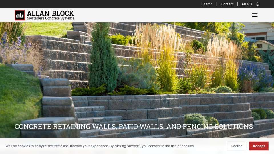 Screenshot of allanblock.com interface