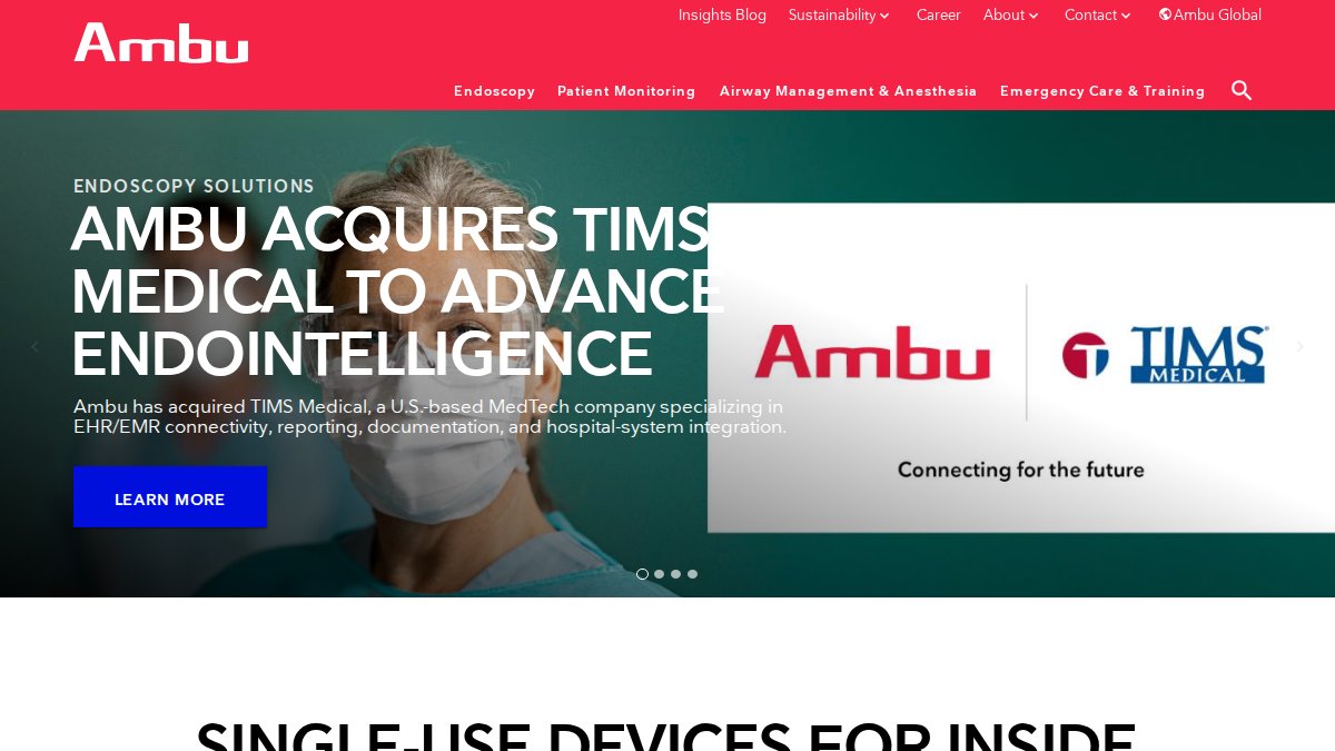 Screenshot of ambuusa.com interface