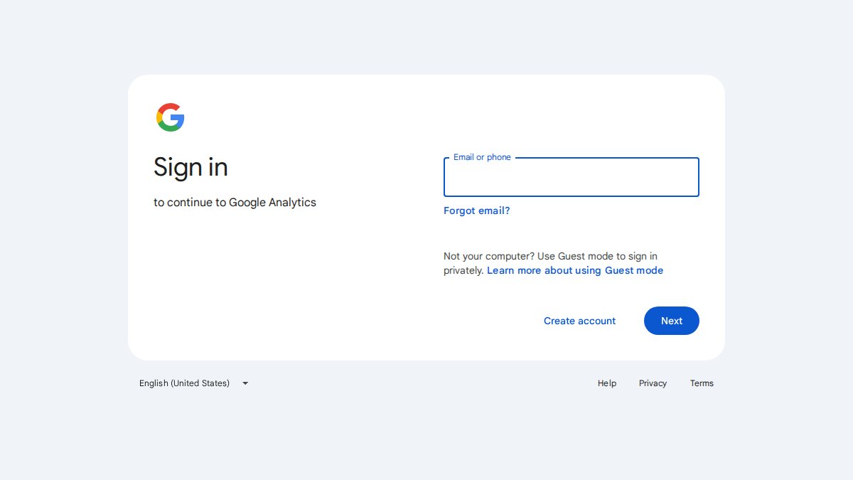 Screenshot of analytics.google.com interface