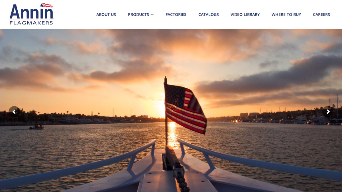 Screenshot of annin.com interface