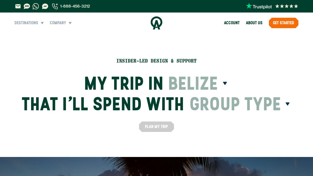 Screenshot of anywhere.com interface