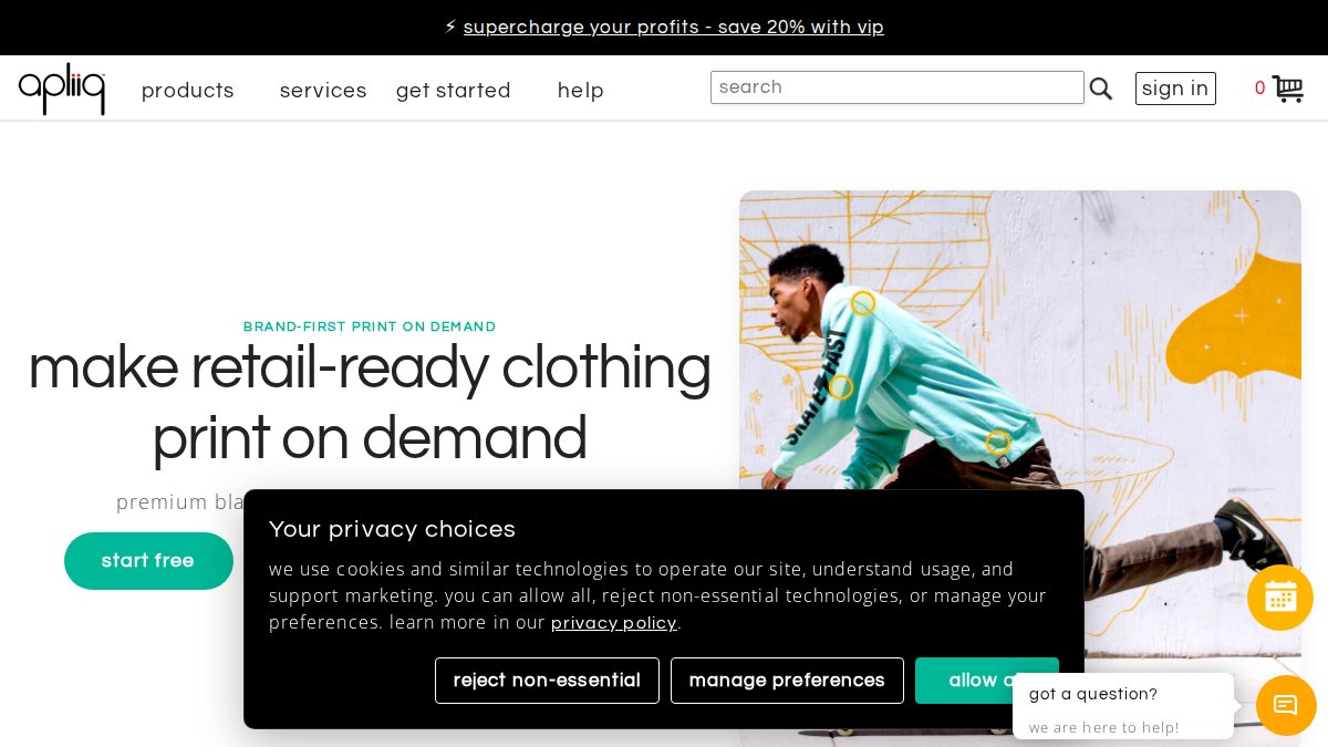 Screenshot of apliiq.com interface