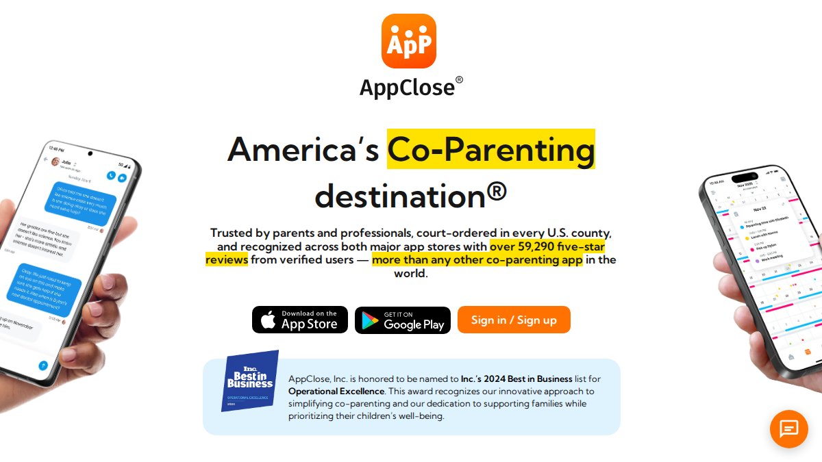 Screenshot of appclose.com interface