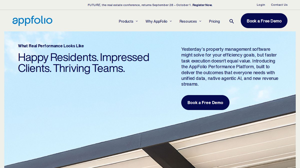 Screenshot of appfolio.com interface