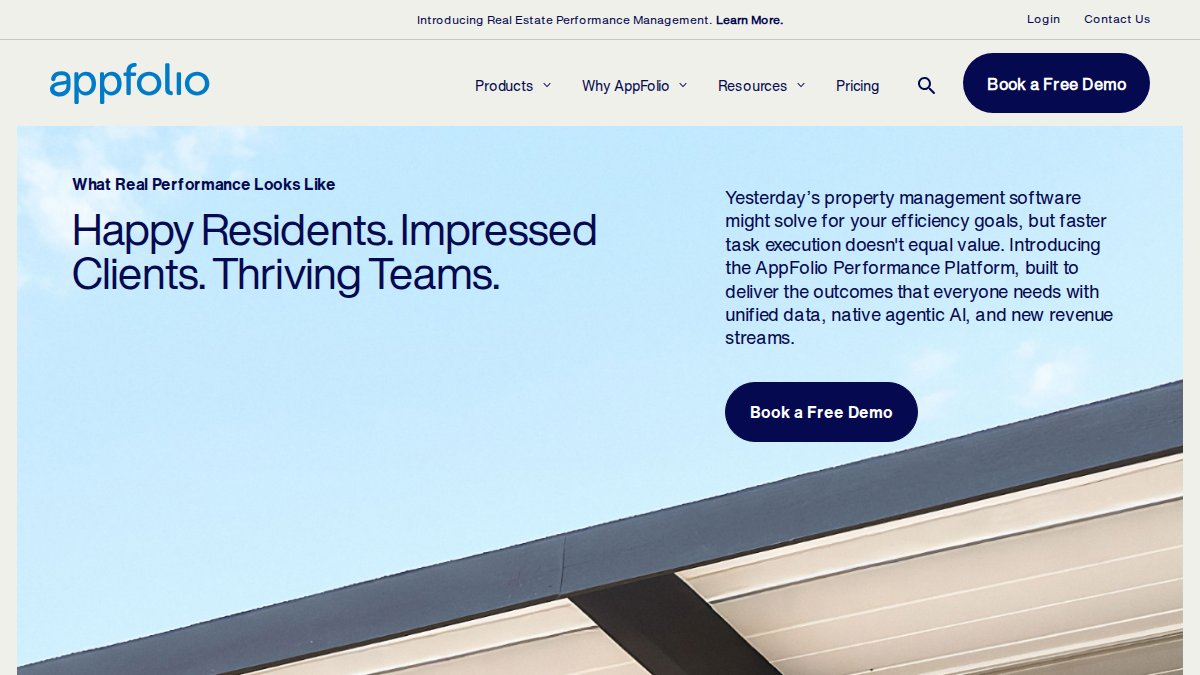 Screenshot of appfolio.com interface