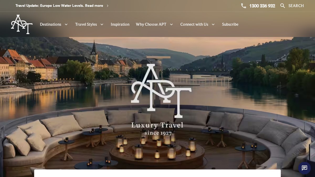 Screenshot of aptouring.com.au interface