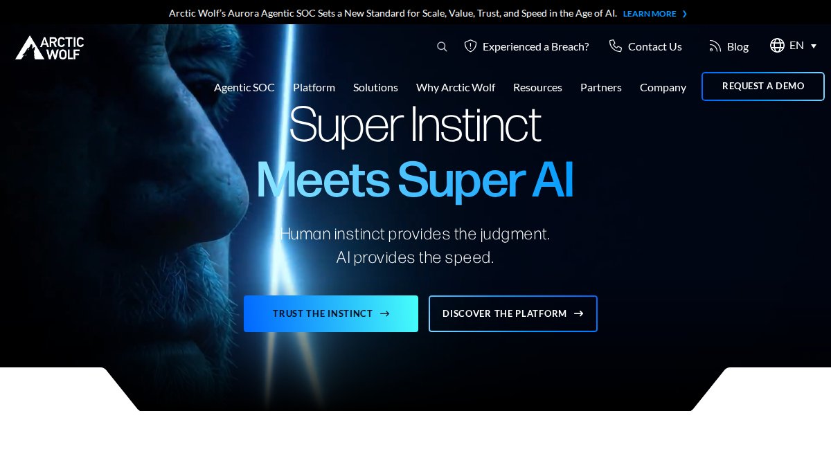 Screenshot of arcticwolf.com interface