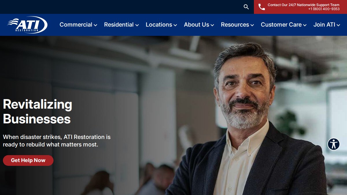 Screenshot of atirestoration.com interface
