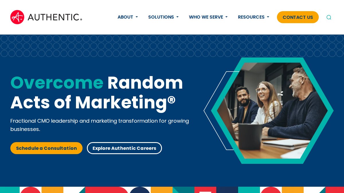 Screenshot of authenticbrand.com interface