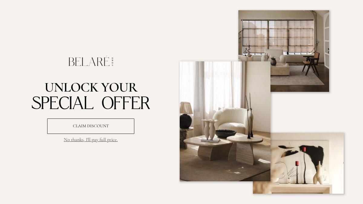 Screenshot of The Best Luxury Home Decor Stores Online In 2026 page on belarehome.com