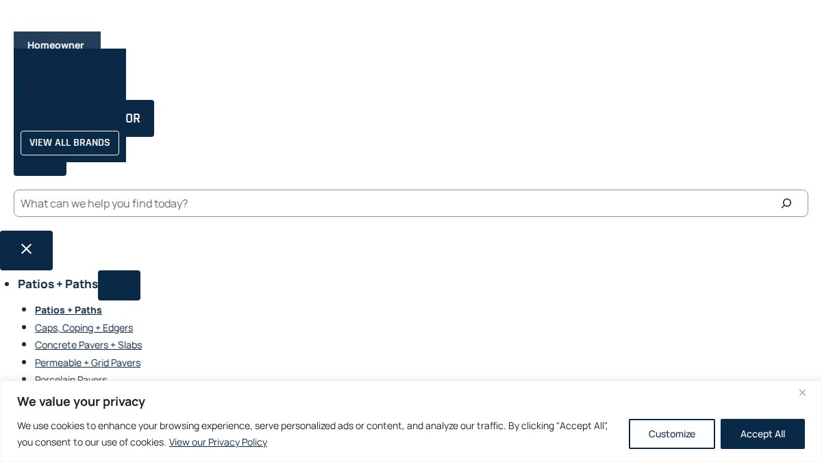 Screenshot of belgard.com interface