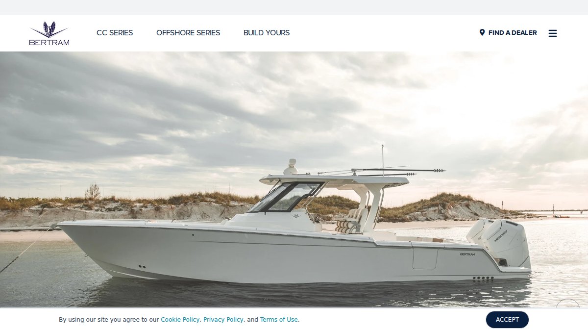 Screenshot of bertram.com interface