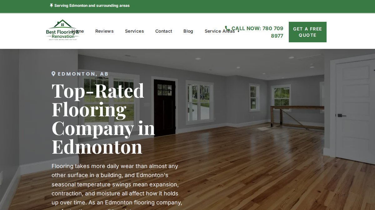 Screenshot of bestflooringandrenovation.ca interface