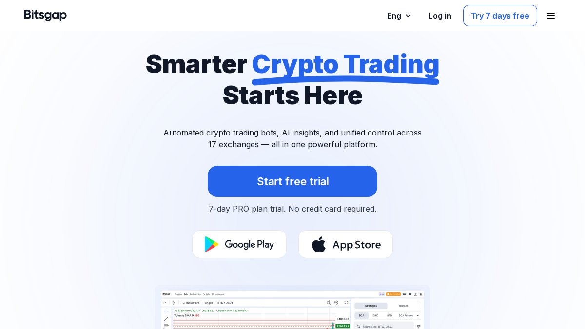 Screenshot of bitsgap.com interface