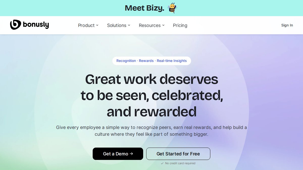 Screenshot of bonusly.com interface