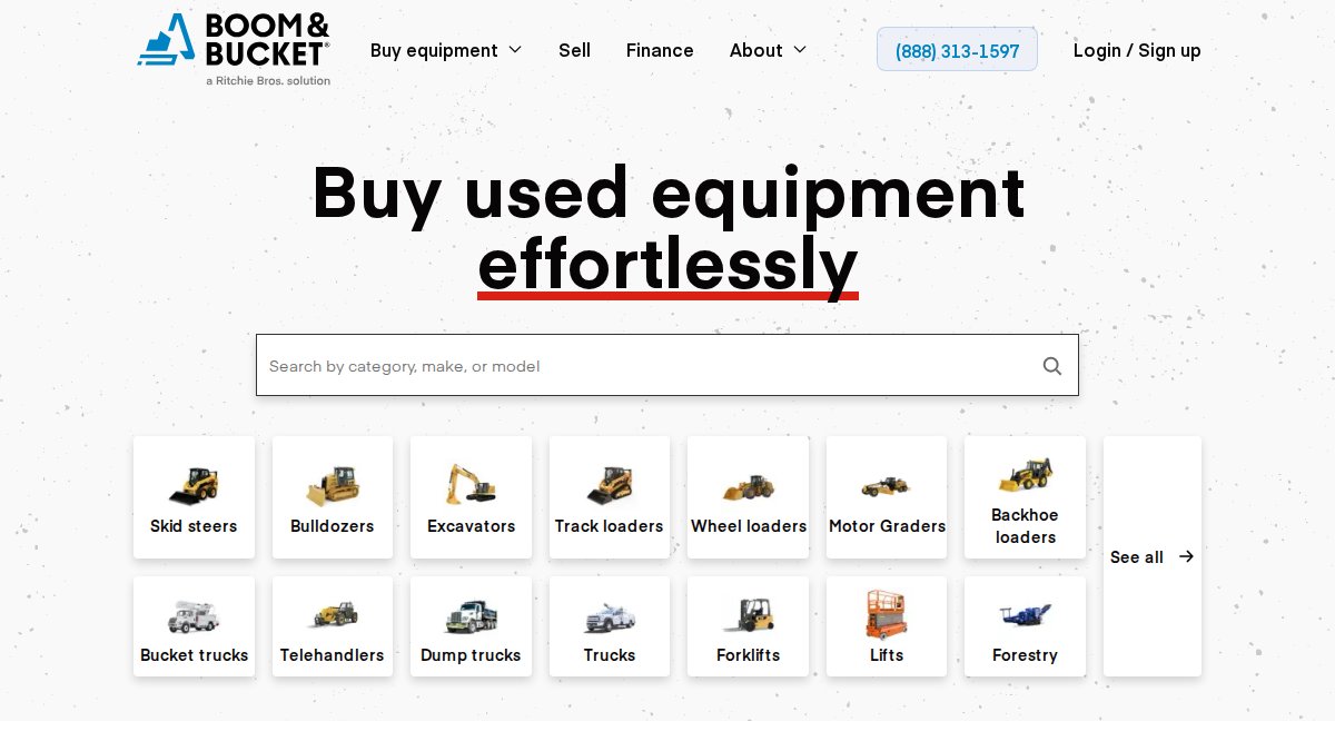Screenshot of boomandbucket.com interface
