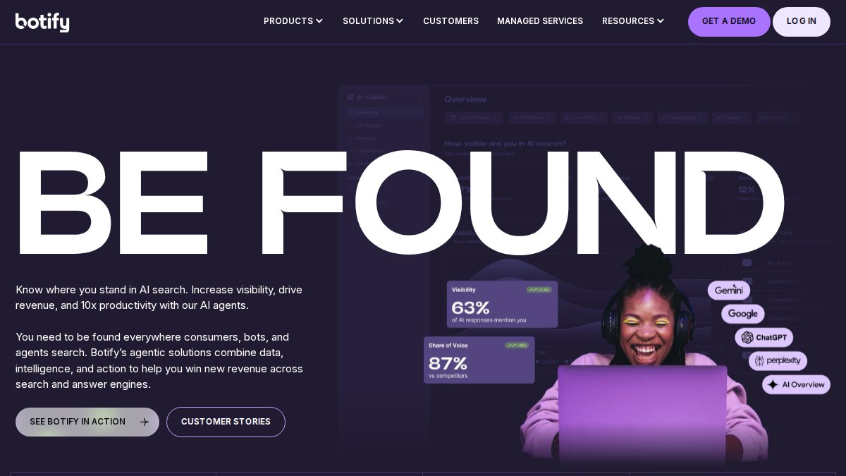 Screenshot of botify.com interface