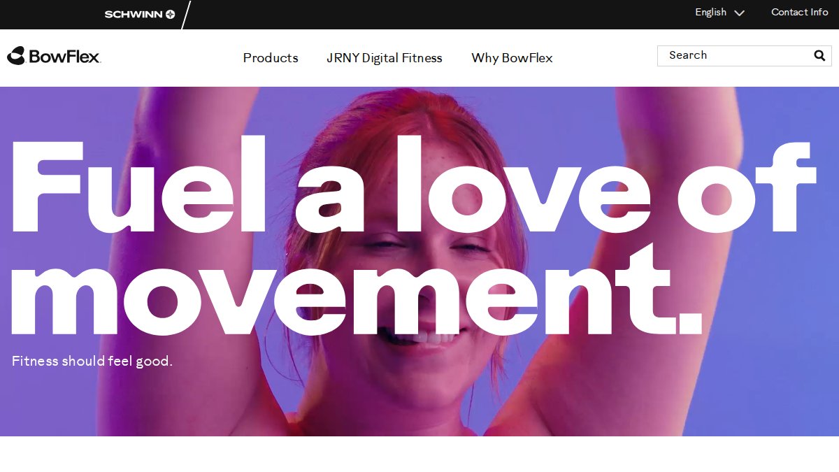 Screenshot of 100131 page on bowflex.com
