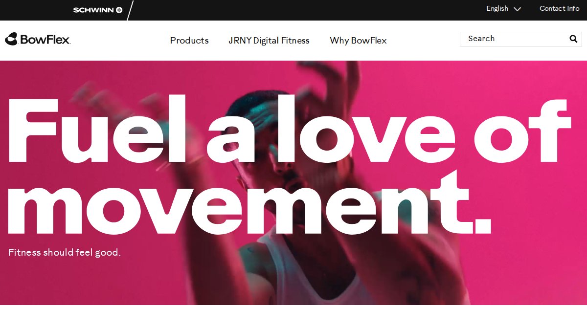 Screenshot of 100131 page on bowflex.com