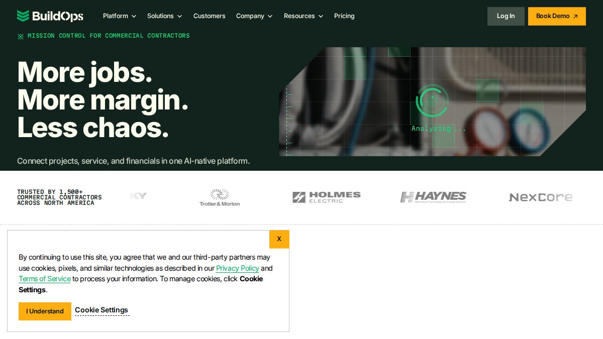 Screenshot of buildops.com interface