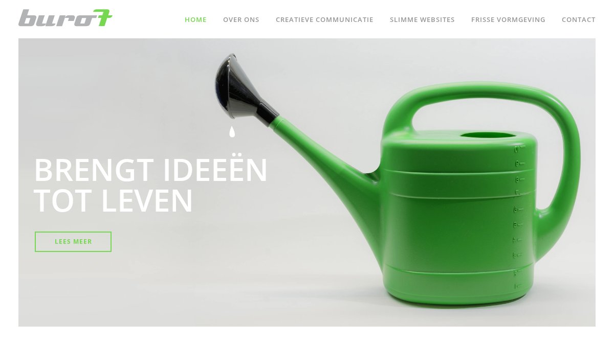 Screenshot of buro7.nl interface