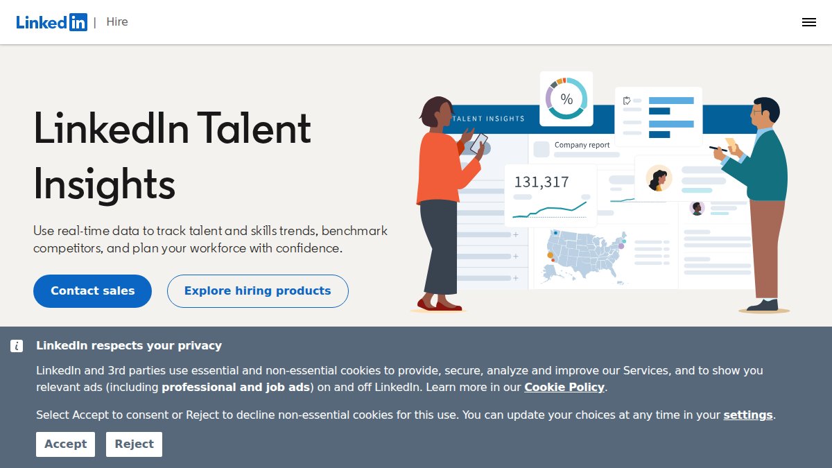 Screenshot of Talent Insights page on business.linkedin.com