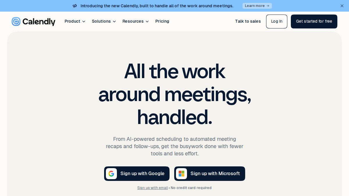 Screenshot of calendly.com interface