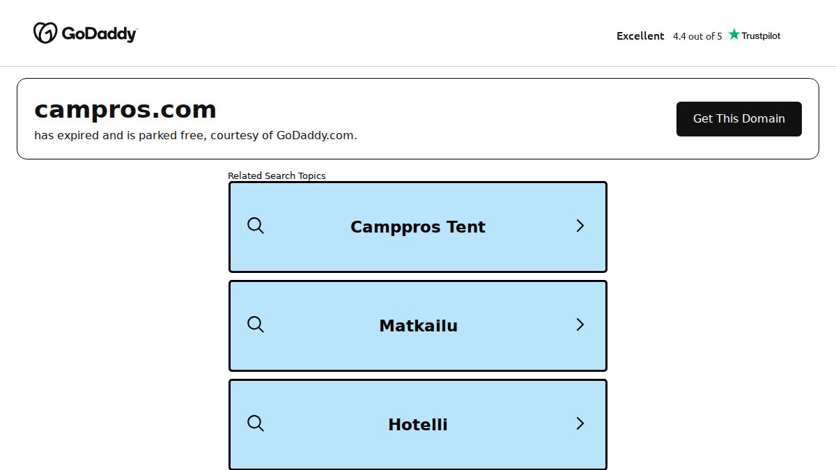 Screenshot of campros.com interface