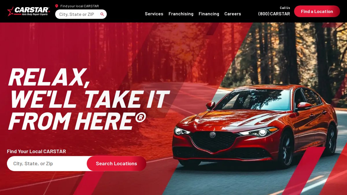 Screenshot of carstar.com interface