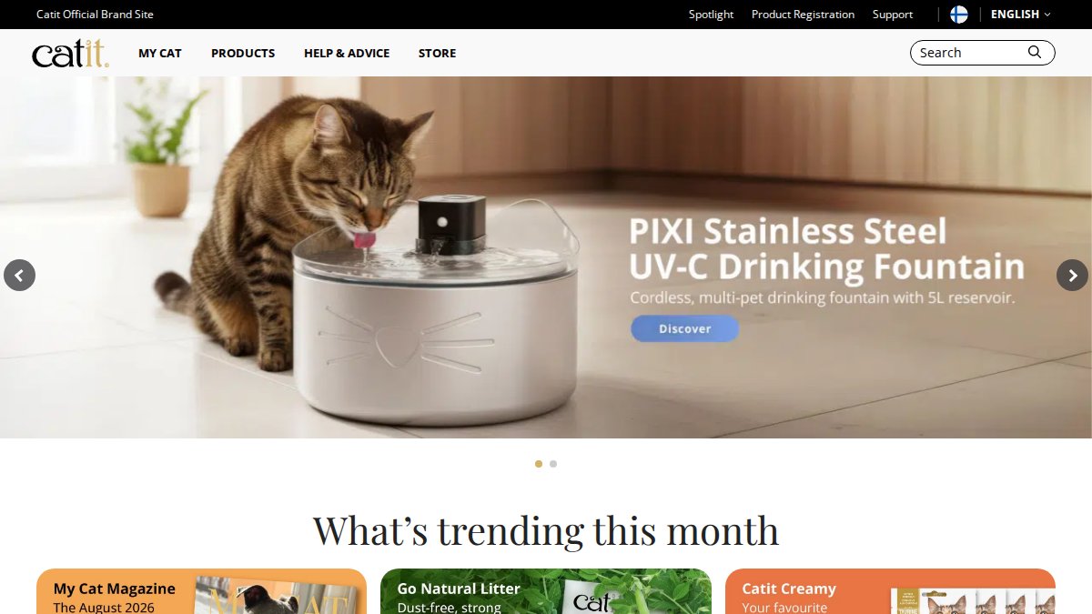 Screenshot of catit.com interface