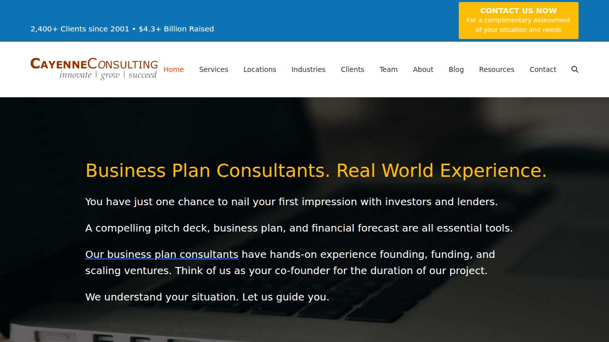 Screenshot of caycon.com interface