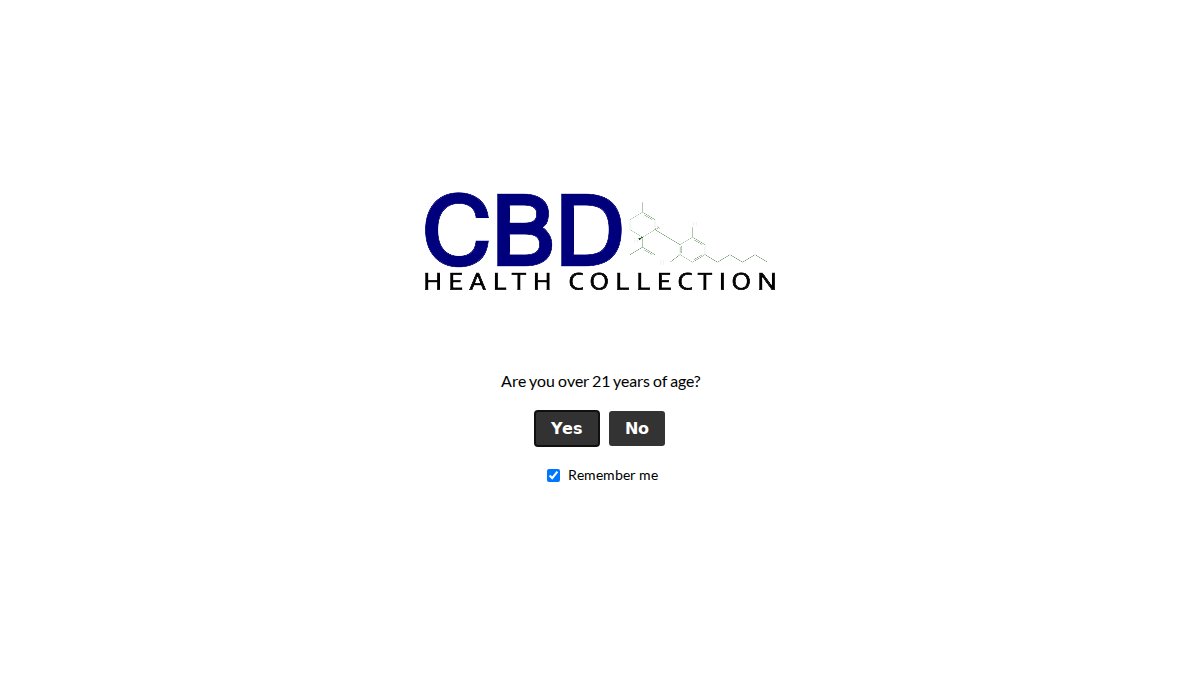 Screenshot of cbdhealthcollection.com interface