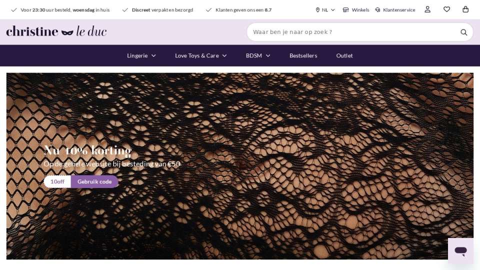 Screenshot of christineleduc.nl interface