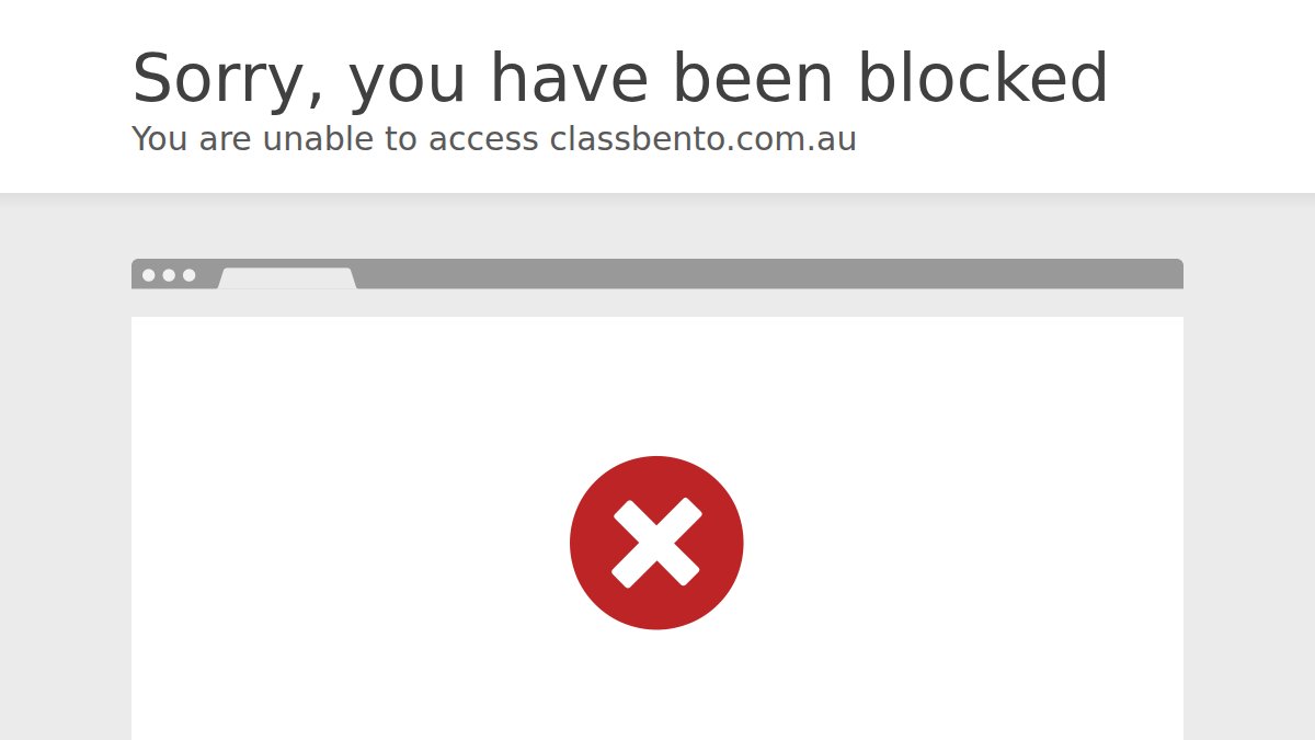 Screenshot of classbento.com.au interface