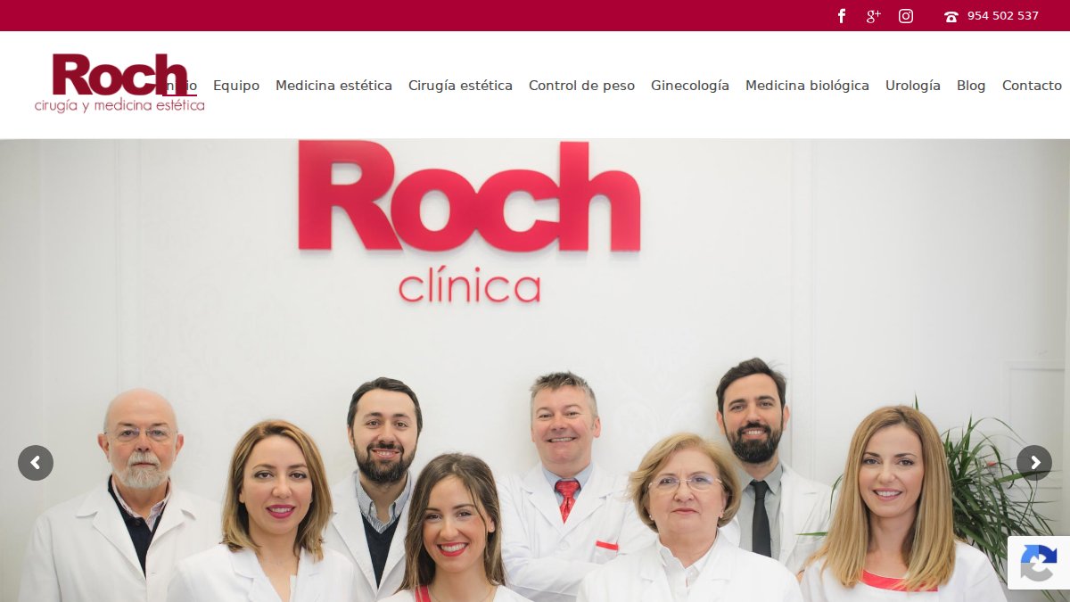 Screenshot of clinicaroch.com interface