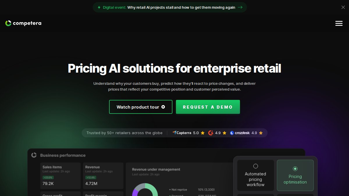 Screenshot of competera.ai interface