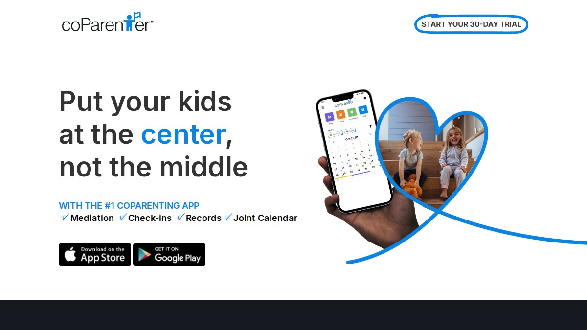 Screenshot of coparenter.com interface