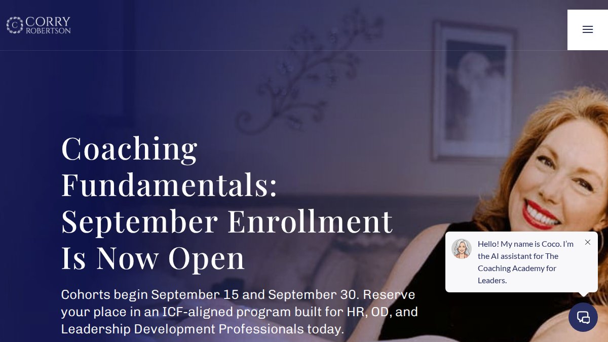 Leadership Coaching and ICF Certified Coach Training | Corry Robertson