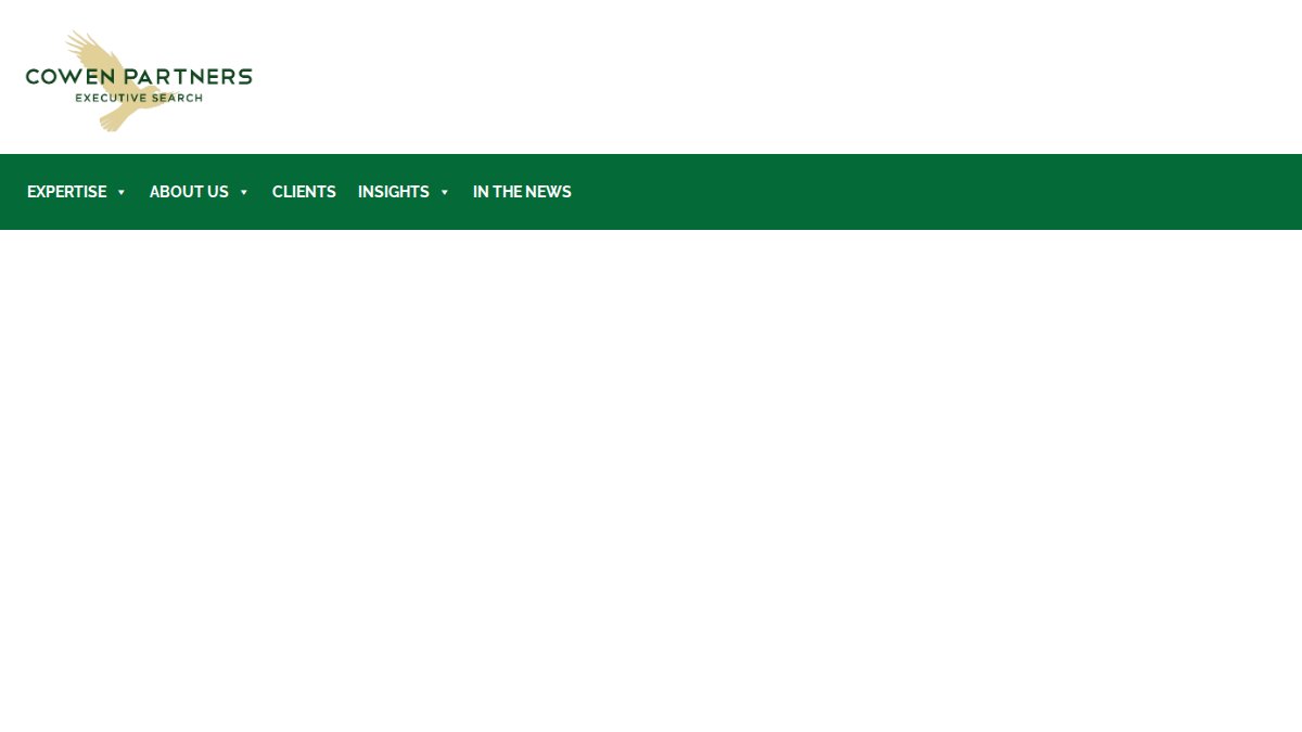 Screenshot of cowenpartners.com interface