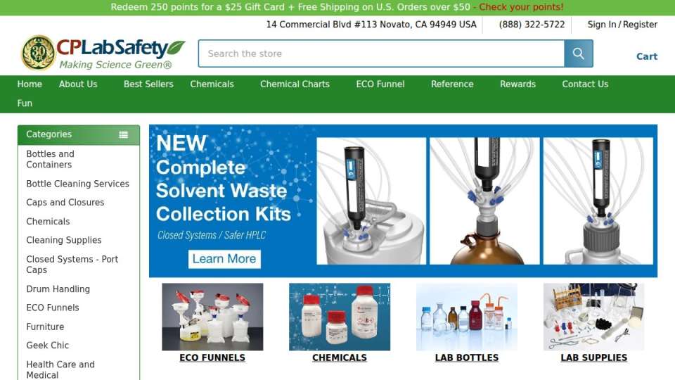 Screenshot of cplabsafety.com interface