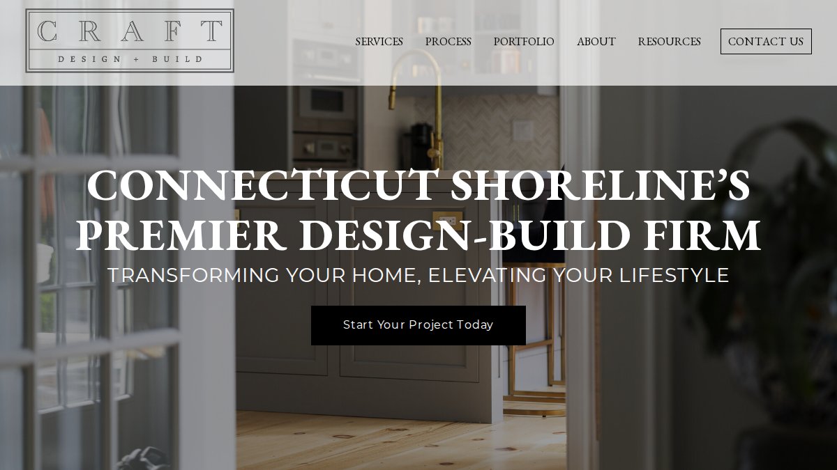 Screenshot of craftdesignandbuild.com interface