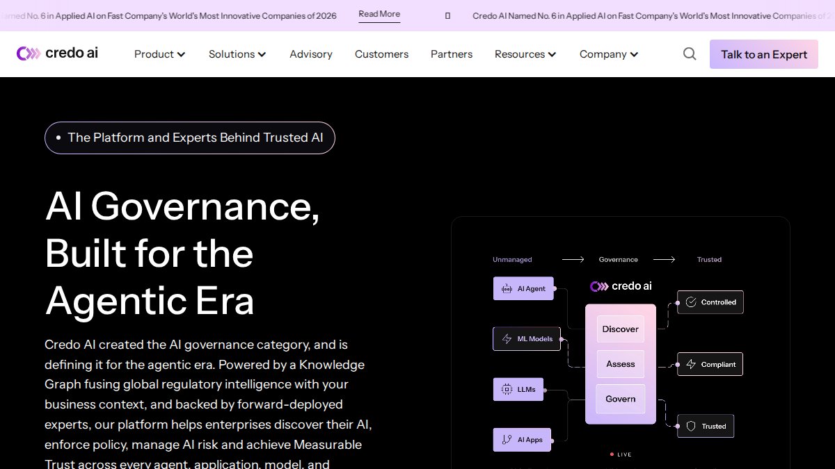 Screenshot of credo.ai interface