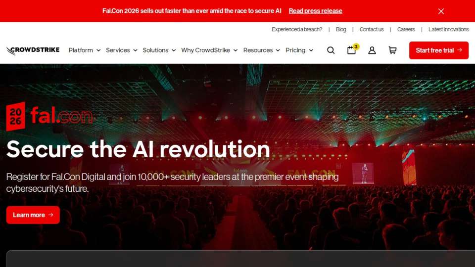 Screenshot of crowdstrike.com interface